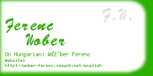 ferenc wober business card